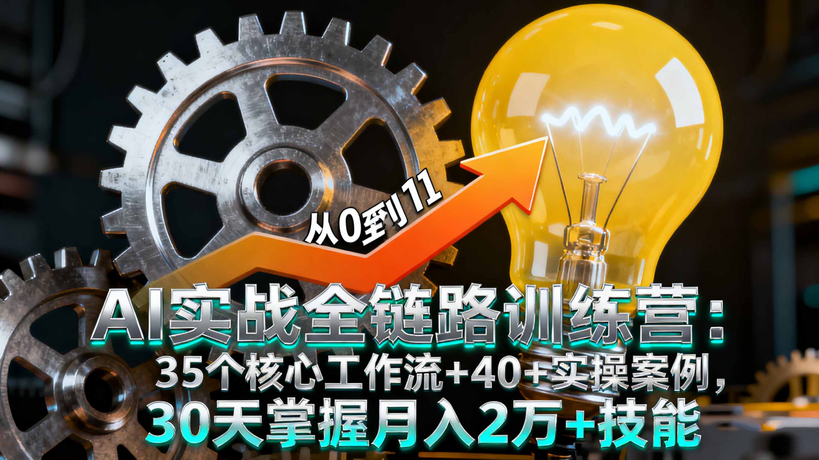 AI实战全链路训练营:35个核心工作流+40+实操案例,30天掌握月入2万+技能-喜上心头项目超市