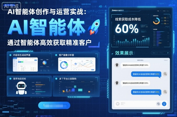 AI智能体创作与运营实战,实体门店通过智能体高效获取精准客户-喜上心头项目超市