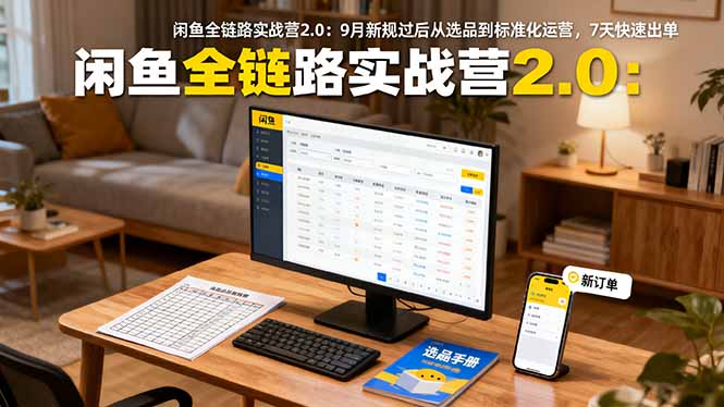 闲鱼全链路实战营2.0：9月新规过后从选品到标准化运营，7天快速出单-喜上心头项目超市