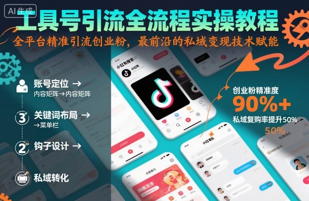 工具号引流全流程保姆级实操教程，全平台精准引流创业粉，最前沿的私域变现技术赋能-喜上心头项目超市