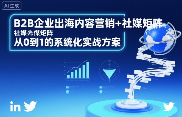 B2B企业出海内容营销+社媒矩阵，从0到1的系统化实战方案-喜上心头项目超市