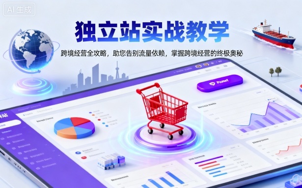 独立站实战教学,跨境经营全攻略,助您告别流量依赖,掌握跨境经营的终极奥-喜上心头项目超市