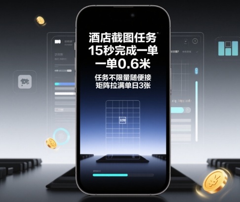 酒店截图任务，15秒完成一单，一单0.6米，任务不限量随便接，矩阵拉满单日3张【揭秘】-喜上心头项目超市