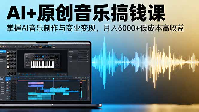 AI+原创音乐搞钱课：掌握AI音乐制作与商业变现，月入6000+低成本高收益-喜上心头项目超市
