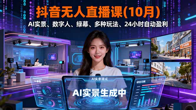 抖音无人直播课(10月-喜上心头项目超市