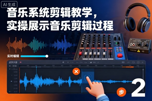 音乐系统剪辑教学，实操展示音乐剪辑过程-喜上心头项目超市
