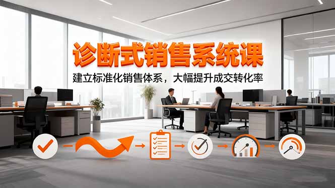 诊断式销售系统课,建立标准化销售体系,大幅提升成交转化率-喜上心头项目超市