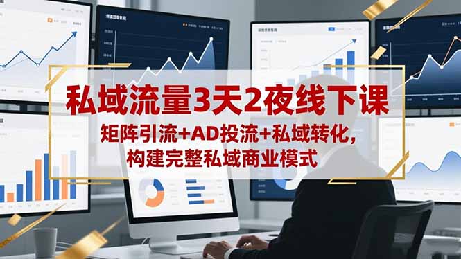 私域流量3天2夜线下课，矩阵引流+AD投流+私域转化，构建完整私域商业模式-喜上心头项目超市