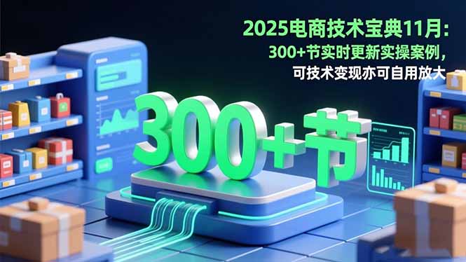 2025电商技术宝典11月：200+节实时更新实操案例，可技术变现亦可自用放大-喜上心头项目超市