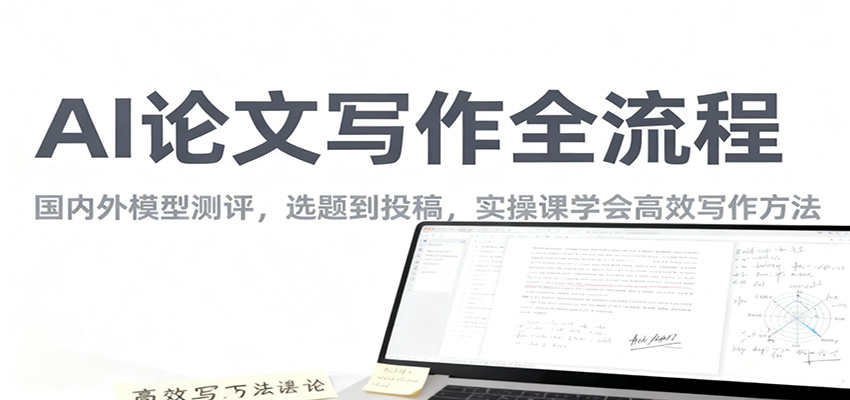 AI论文写作全流程，国内外模型测评，选题到投稿，实操课学高效写作方法-喜上心头项目超市