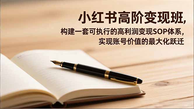 小红书高阶变现班，构建一套可执行的高利润变现SOP体系，实现账号价值的最大化跃迁-喜上心头项目超市